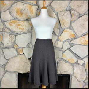 Dolce & Gabbana Wool Herringbone Trumpet Skirt Charcoal | IT42, US6